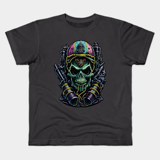 Cyborg Heads S02 D44 Kids T-Shirt